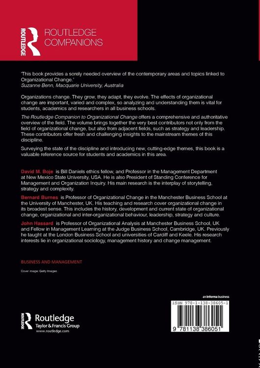 Produktbild: The Routledge Companion to Organizational Change