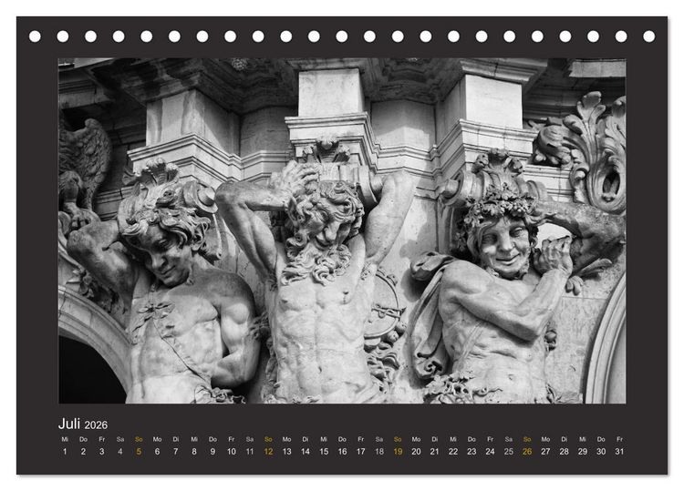 Produktbild: Dresdens stille Gesten (Tischkalender 2026 DIN A5 quer), CALVENDO Monatskalender