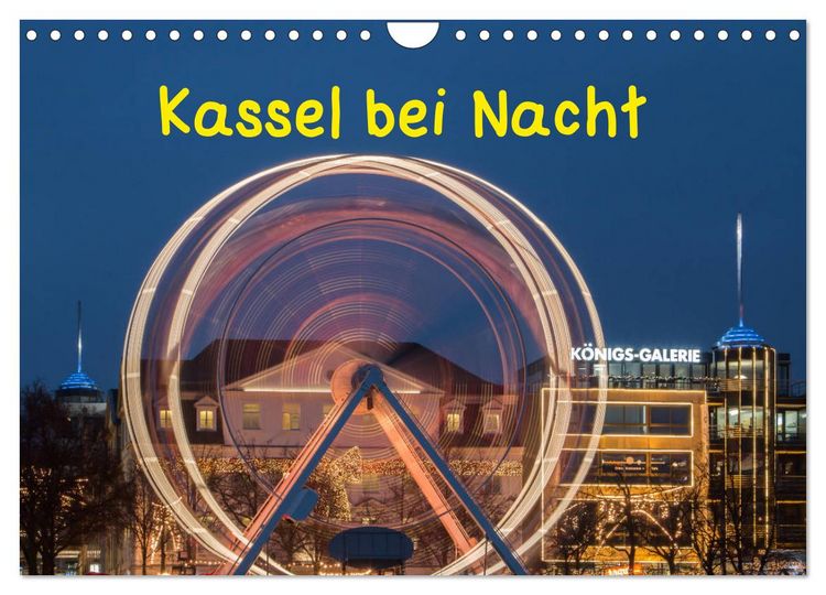 Produktbild: Kassel bei Nacht (Wandkalender 2026 DIN A4 quer), CALVENDO Monatskalender