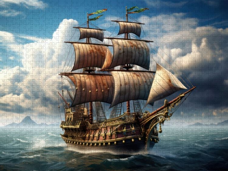 Produktbild: CALVENDO Puzzle Segelschiff auf dem Meer | 2000 Teile Lege-Gr&ouml;&szlig;e 90x67cm Foto-Puzzle f&uuml;r gl&uuml;ckliche Stunden