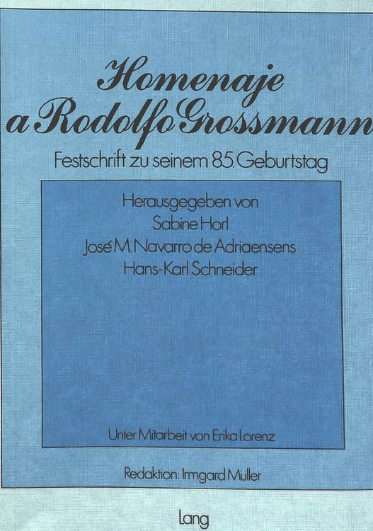 Produktbild: Homenaje a Rodolfo Grossmann