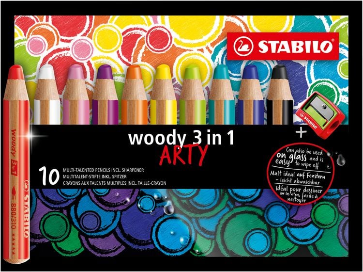 Produktbild: Aquarellbuntstift woody 3 in 1