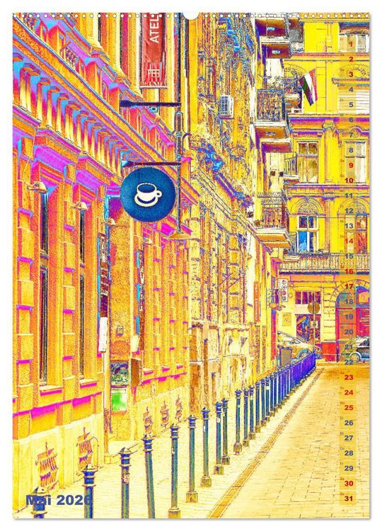 Produktbild: Budapest - K&uuml;nstlerische Fotografie (Wandkalender 2026 DIN A2 hoch), CALVENDO Monatskalender