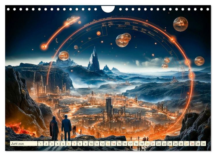 Produktbild: Futuristische Lebens Welten (Wandkalender 2026 DIN A4 quer), CALVENDO Monatskalender
