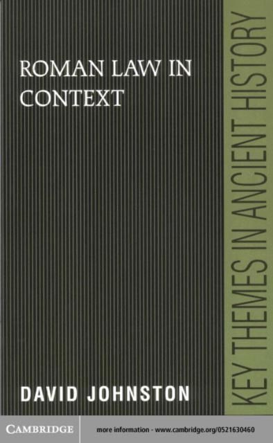 Produktbild: Roman Law in Context