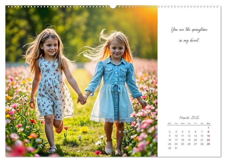 Produktbild: Shining brighter together - My heart, my sister, my home (Wall Calendar 2026 DIN A2 landscape), CALVENDO 12 Month Wall Calendar