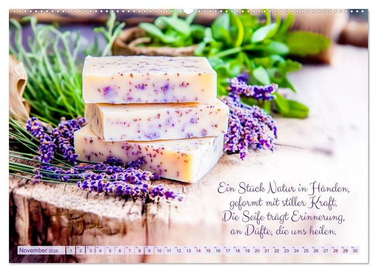 Produktbild: Im Duft des Lavendels - Mit Achtsamkeit durchs Leben (hochwertiger Premium Wandkalender 2026 DIN A2 quer), Kunstdruck in Hochglanz