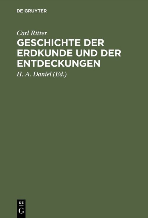 Produktbild: Geschichte der Erdkunde und der Entdeckungen