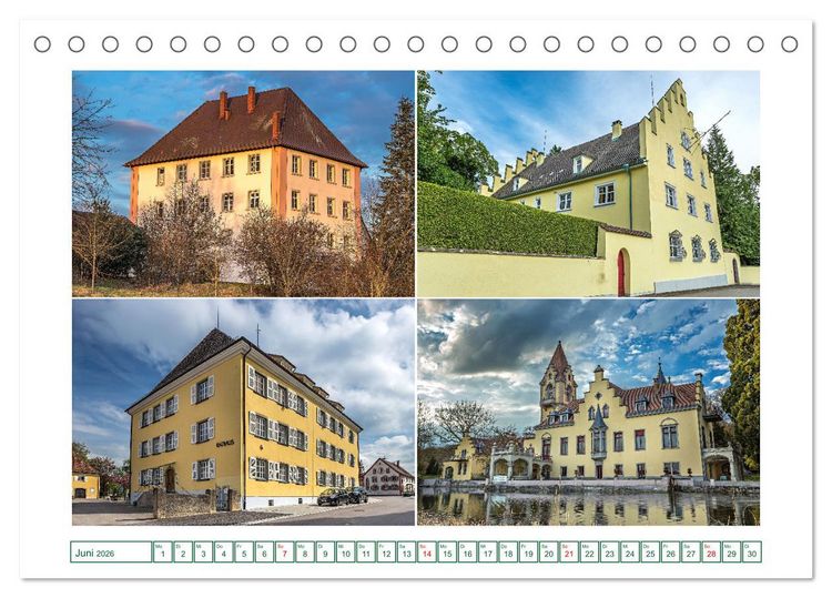 Produktbild: Bekannte und weniger bekannte Schl&ouml;sser und Burgen rund um dem Bodensee (Tischkalender 2026 DIN A5 quer), CALVENDO Monatskalender