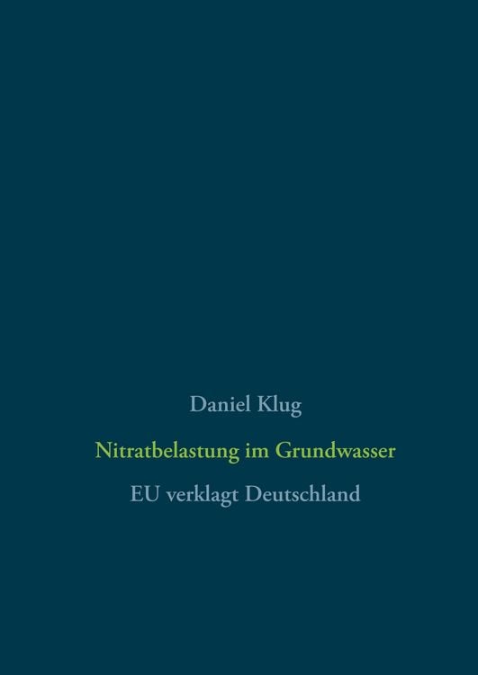 Produktbild: Nitratbelastung im Grundwasser