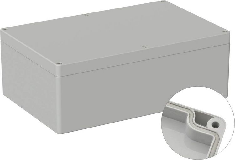 Produktbild: TRU COMPONENTS TC-9065540 Outdoor-Geh&auml;use 250 x 160 x 90 Polycarbonat Lichtgrau (RAL 7035) 1 St.
