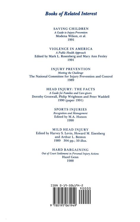 Produktbild: The Injury Fact Book, Second Edition