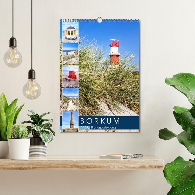 Produktbild: Borkum Strandspaziergang (Wandkalender 2026 DIN A3 hoch), CALVENDO Monatskalender