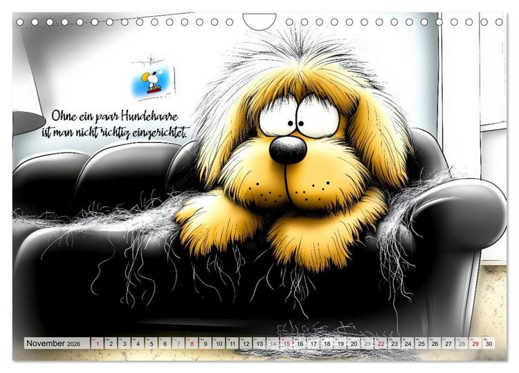 Produktbild: Hundespr&uuml;che (Wandkalender 2026 DIN A4 quer), CALVENDO Monatskalender