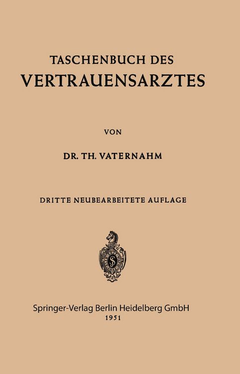 Produktbild: Taschenbuch des Vertrauensarztes