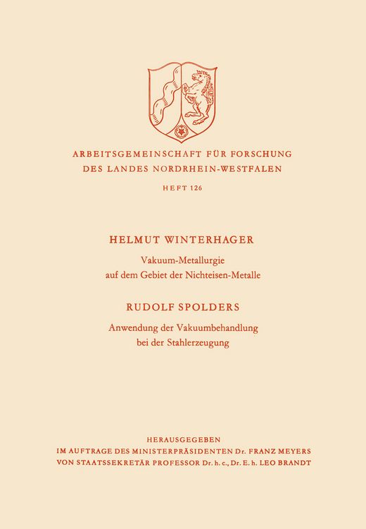 Produktbild: Vakuum-Metallurgie auf dem Gebiet der Nichteisen-Metalle / Anwendung der Vakuumbehandlung bei der Stahlerzeugung