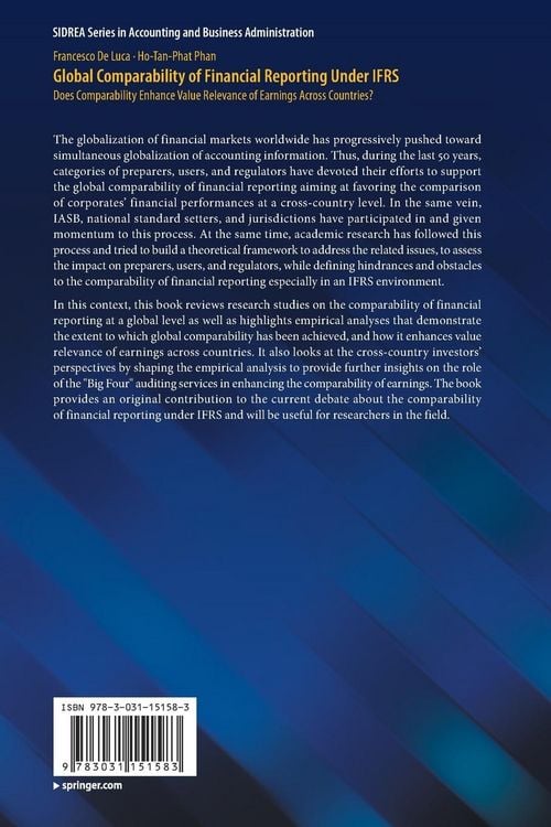 Produktbild: Global Comparability of Financial Reporting Under IFRS