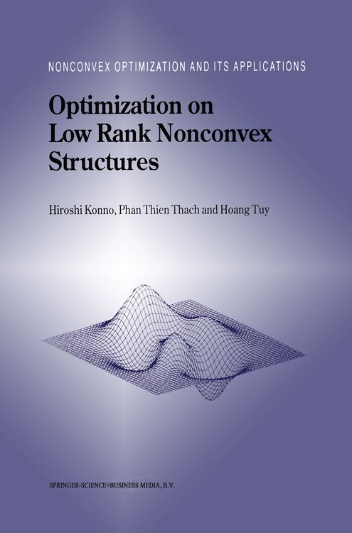Produktbild: Optimization on Low Rank Nonconvex Structures