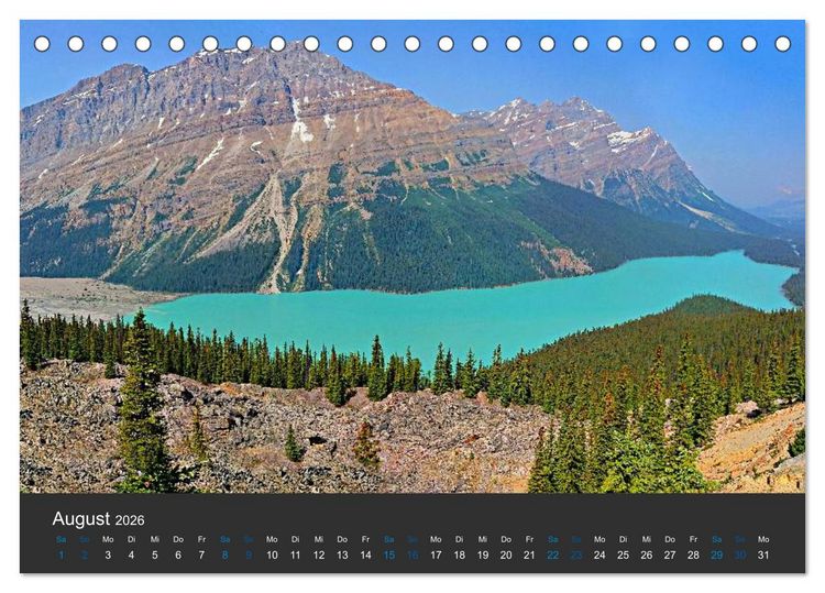 Produktbild: Der weite Westen Kanadas - Banff und Yoho National Park (Tischkalender 2026 DIN A5 quer), CALVENDO Monatskalender