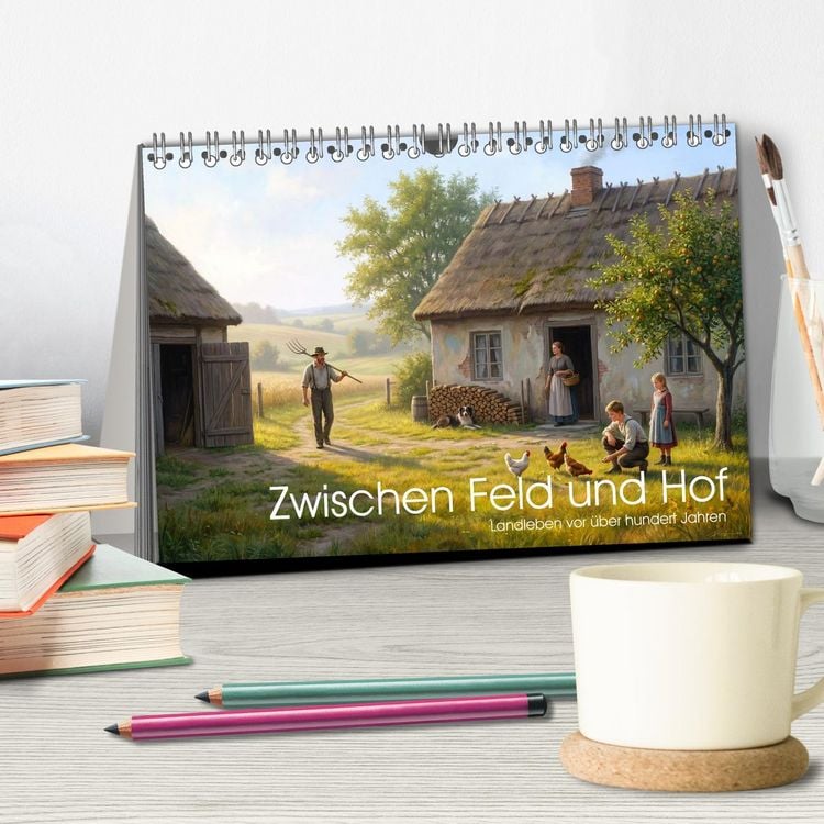 Produktbild: Zwischen Feld und Hof - Landleben vor &uuml;ber hundert Jahren (Tischkalender 2027 DIN A5 quer), CALVENDO Monatskalender