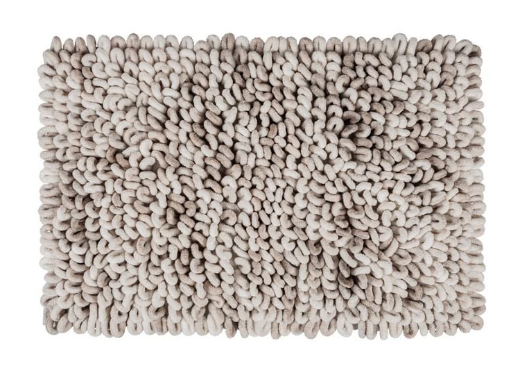 Produktbild: Badteppich Mod. Lerici, weiß-grau, Polyester-Baumwolle, 60x90 cm, schnelltrocknend und rutschfest