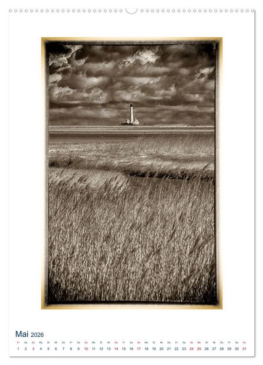 Produktbild: Nordseebrise - Bezauberndes Nordfriesland (Wandkalender 2026 DIN A2 hoch), CALVENDO Monatskalender