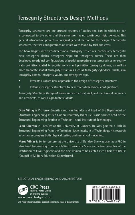 Produktbild: Tensegrity Structures Design Methods