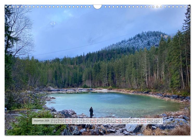 Produktbild: Alpenauszeit - Traumhafte Bergmomente am Wasser (Wandkalender 2026 DIN A3 quer), CALVENDO Monatskalender
