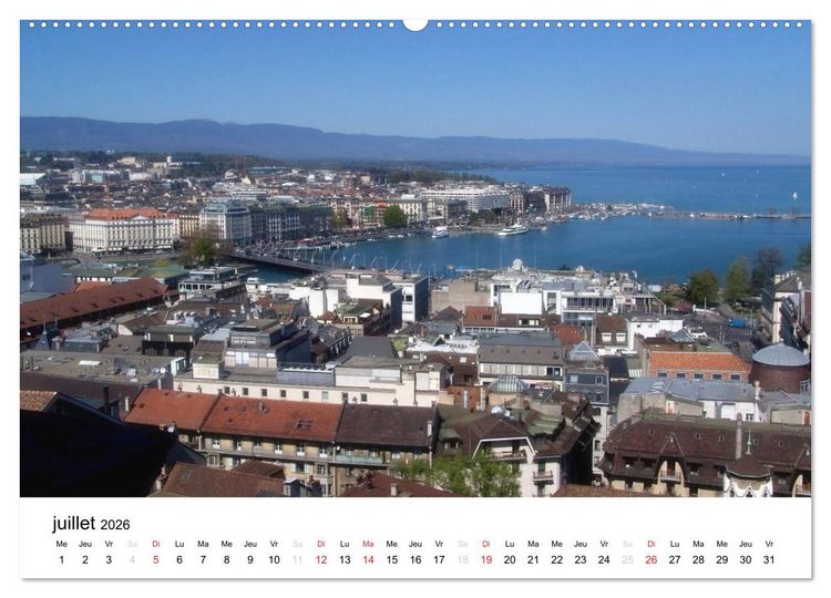 Produktbild: Gen&egrave;ve Points de vue (Calendrier mural 2026 DIN A2 vertical) calendrier de bureau