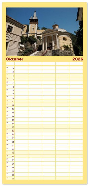 Produktbild: Familienplaner 2026 - Streifz&uuml;ge durch das Banat mit 5 Spalten (Wandkalender, 21 x 45 cm) CALVENDO