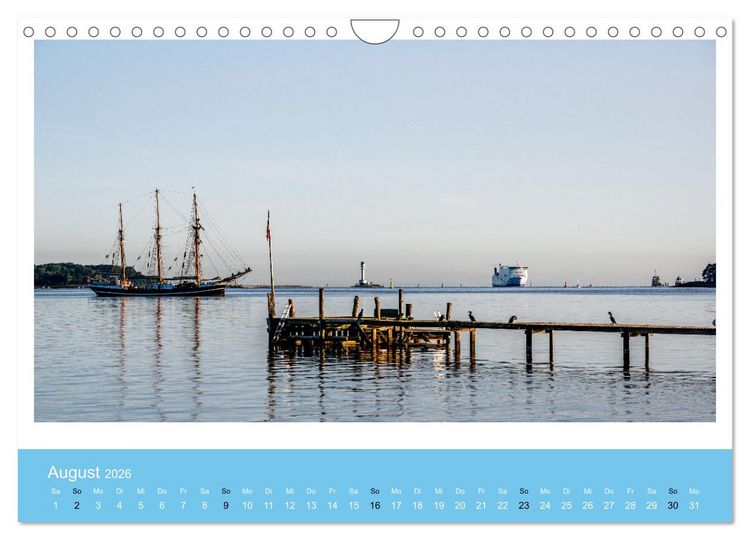 Produktbild: Kiel: Maritime Impressionen (Wandkalender 2026 DIN A4 quer), CALVENDO Monatskalender
