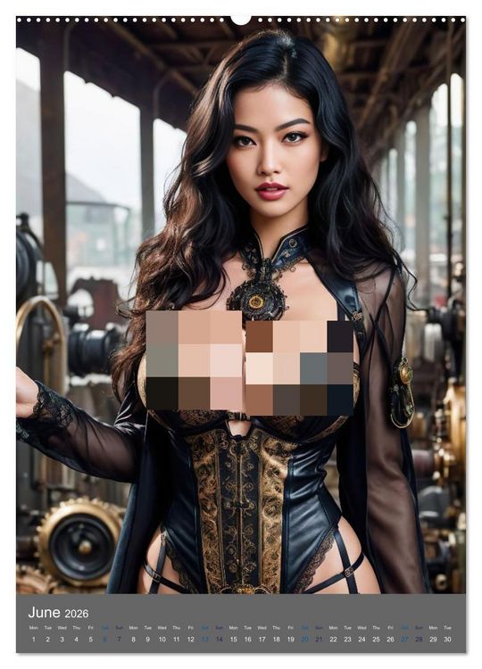 Produktbild: Seductive steampunk divas (Wall Calendar 2026 DIN A2 portrait), CALVENDO 12 Month Wall Calendar