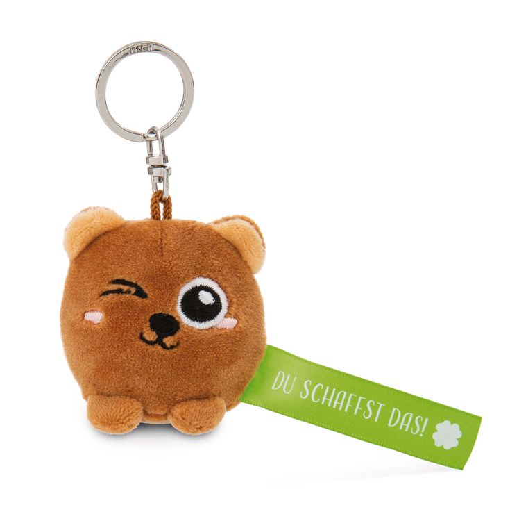Produktbild: Schl&uuml;sselanh&auml;nger B&auml;r &bdquo;Du schaffst das!&ldquo; gr&uuml;n 5cm