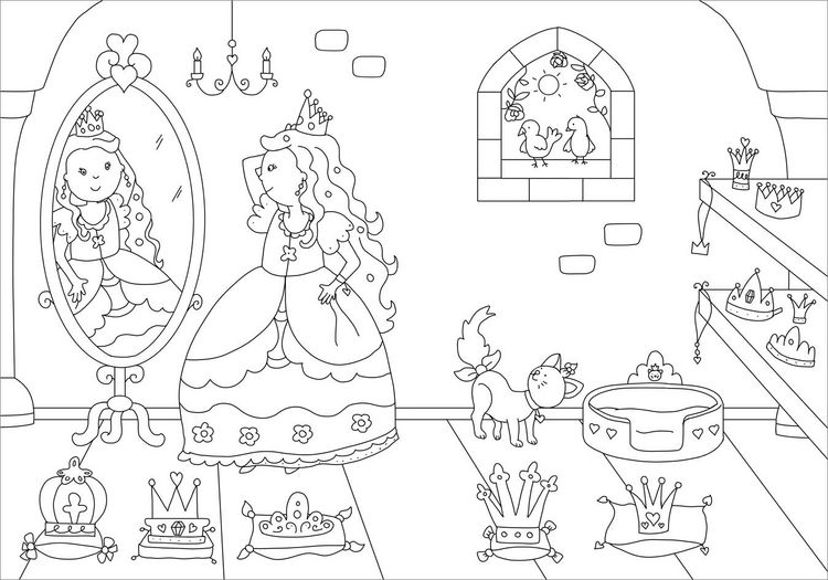 Produktbild: Glitzer Sticker Malbuch. Prinzessinnen
