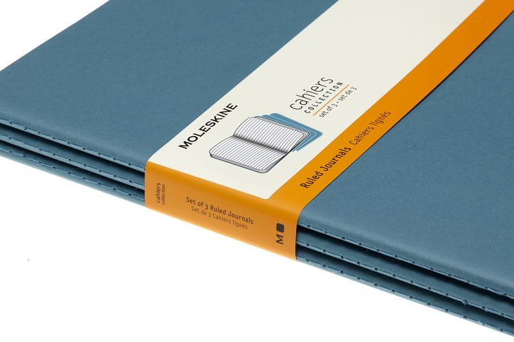 Produktbild: Moleskine Cahier XL, 3er Set, Liniert, Lebhaftes Blau