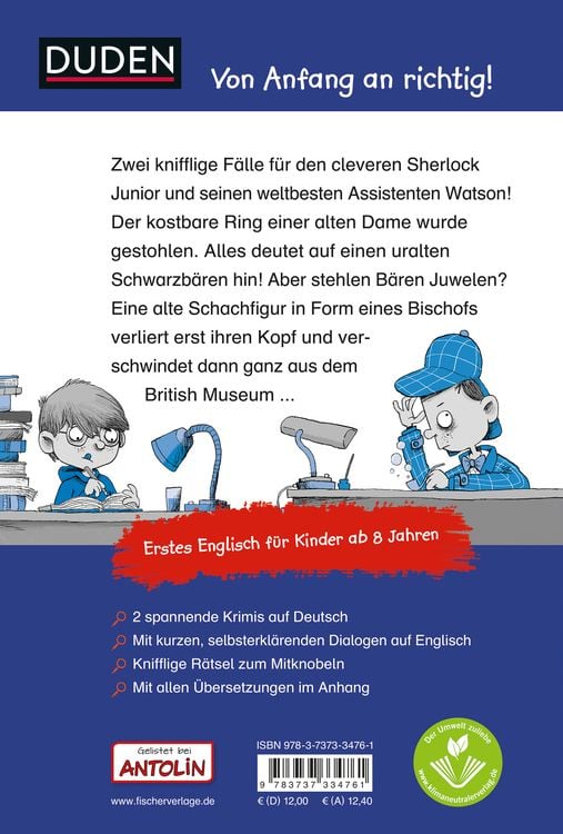 Produktbild: Duden Leseprofi &ndash; Sherlock Junior &hellip; seine spannendsten F&auml;lle, Erstes Englisch