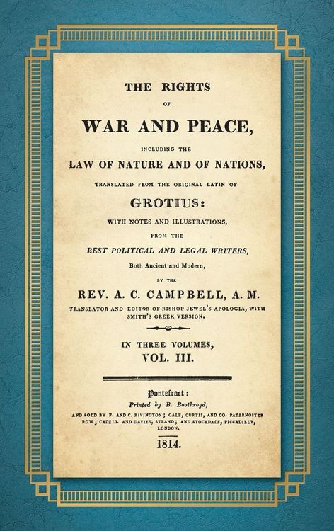 Produktbild: The Rights of War and Peace