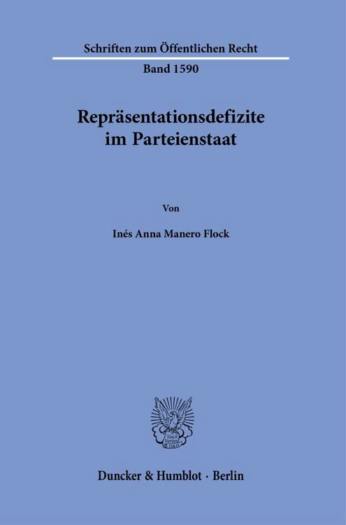 Produktbild: Repr&auml;sentationsdefizite im Parteienstaat