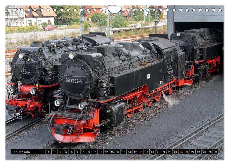 Produktbild: Die Brockenbahn - Mit Volldampf durch den Harz (Wandkalender 2026 DIN A4 quer), CALVENDO Monatskalender
