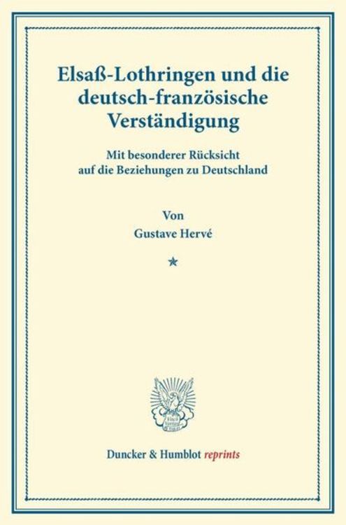 Produktbild: Elsa&szlig;-Lothringen und die deutsch-franz&ouml;sische Verst&auml;ndigung.