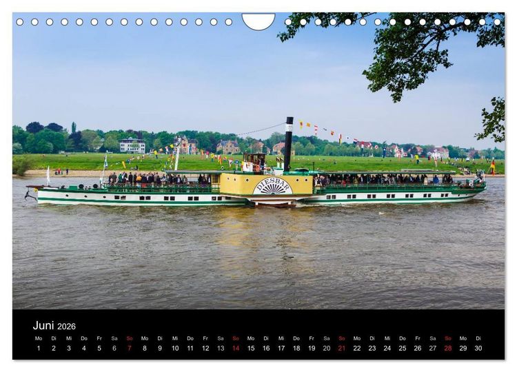 Produktbild: Schaufelraddampfer (Wandkalender 2026 DIN A4 quer), CALVENDO Monatskalender