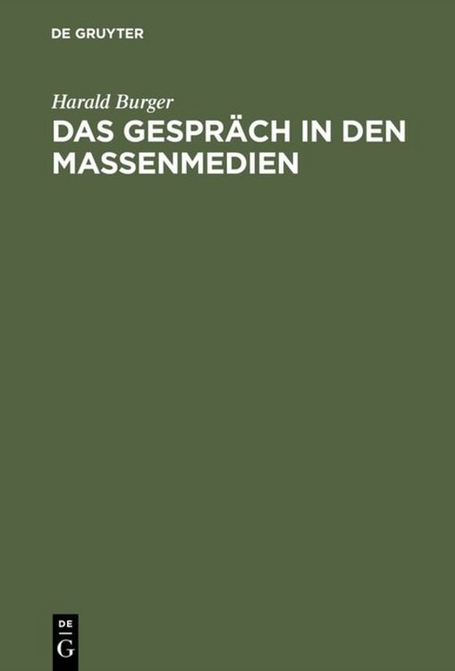 Produktbild: Das Gespr&auml;ch in den Massenmedien