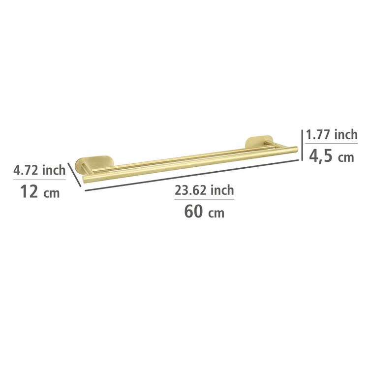 Produktbild: Turbo-Loc&reg; Badetuchstange Duo Mod. Orea Gold, 60 cm, Befestigen ohne bohren