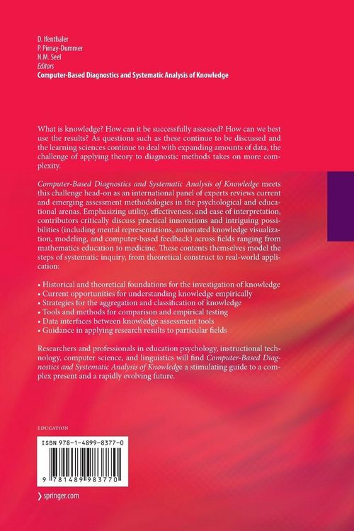 Produktbild: Computer-Based Diagnostics and Systematic Analysis of Knowledge