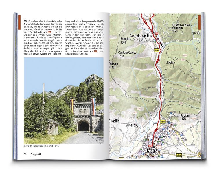 Produktbild: KOMPASS Wanderf&uuml;hrer Jakobsweg Spanien, Camino Franc&eacute;s. Von den Pyren&auml;en nach Santiago de Compostela und Fisterra, 46 Etappen mit Extra-Tourenkarte