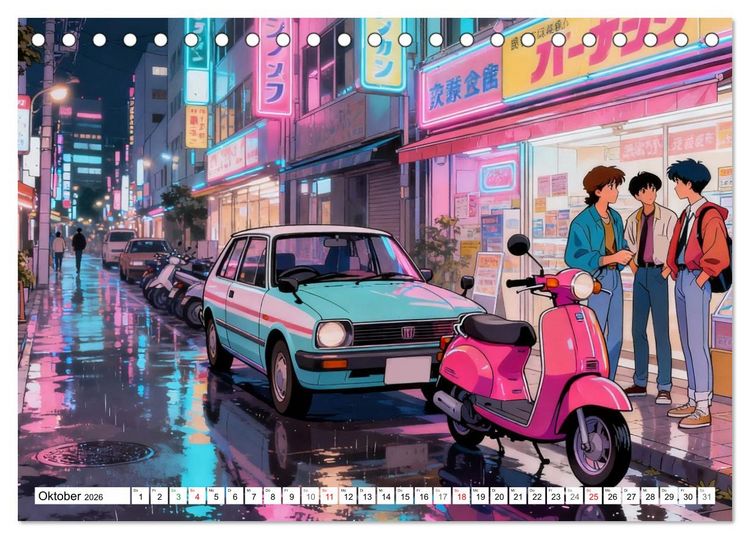 Produktbild: Zeitreise nach Tokio (Tischkalender 2026 DIN A5 quer), CALVENDO Monatskalender