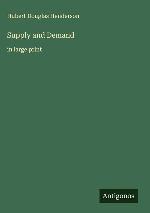 Produktbild: Supply and Demand