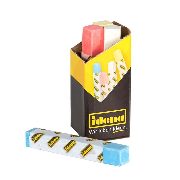 Produktbild: Idena Tafelfolie inkl. 4 Kreiden sortiert selbstklebend schwarz 45x200cm