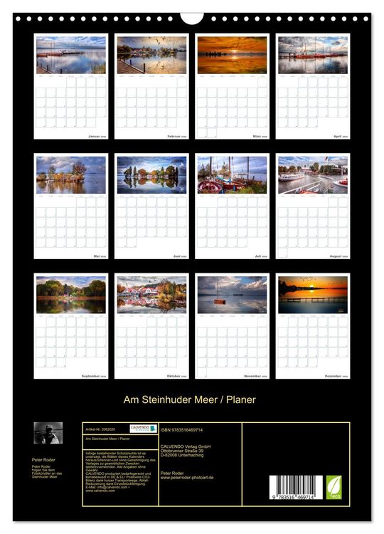Produktbild: Am Steinhuder Meer / Planer (Wandkalender 2026 DIN A3 hoch), CALVENDO Monatskalender