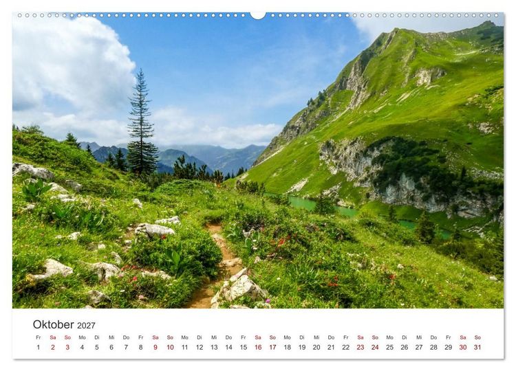 Produktbild: Oberstdorf - Bergparadies in den Alpen (hochwertiger Premium Wandkalender 2027 DIN A2 quer), Kunstdruck in Hochglanz